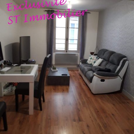 Salle de séjour-salon - appartement F2 - Dieppe - Exclusivité - ST Immobilier Elbeuf