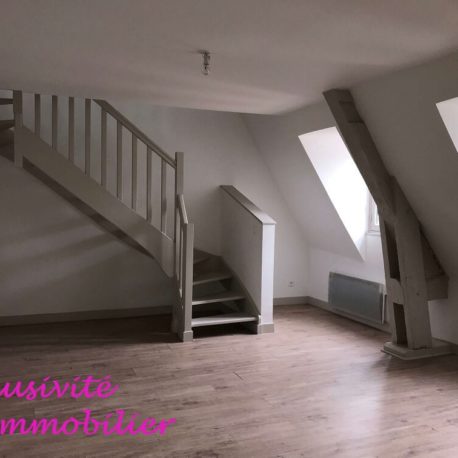 Salle de séjour-salon - appt duplex F2 - Dieppe - Exclusivité - ST Immobilier Elbeuf