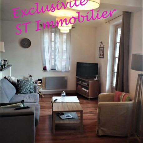 Vue salon - appt F2 duplex - rue des Bonnes Femmes - Dieppe - Exclusivité - ST Immobilier Elbeuf