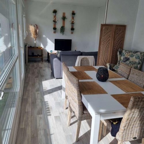 Salle de séjour-salon - appartement F3 - Petit Couronne - ST Immobilier Elbeuf